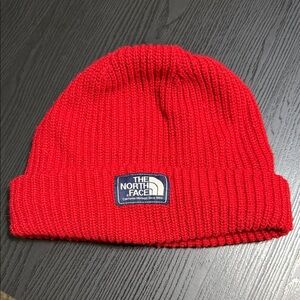 The North Face men Bright Red Knit beanie
